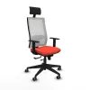 Office Chair with Headrest Piqueras y Crespo 1D066G1 Dark Orange