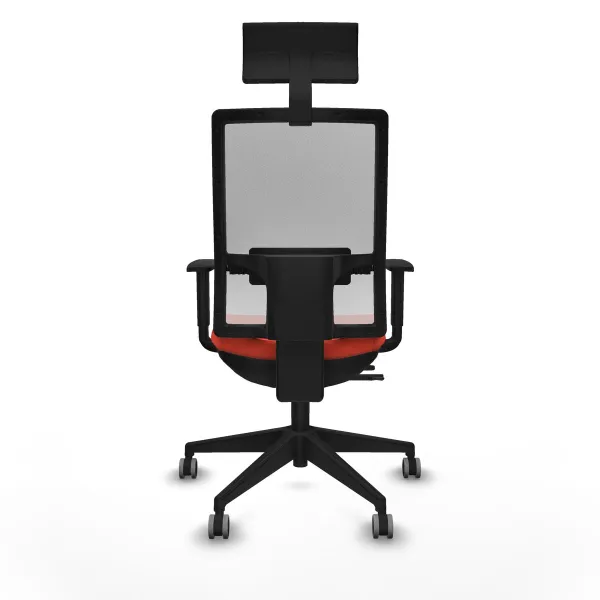 Office Chair with Headrest Piqueras y Crespo 1D066G1 Dark Orange