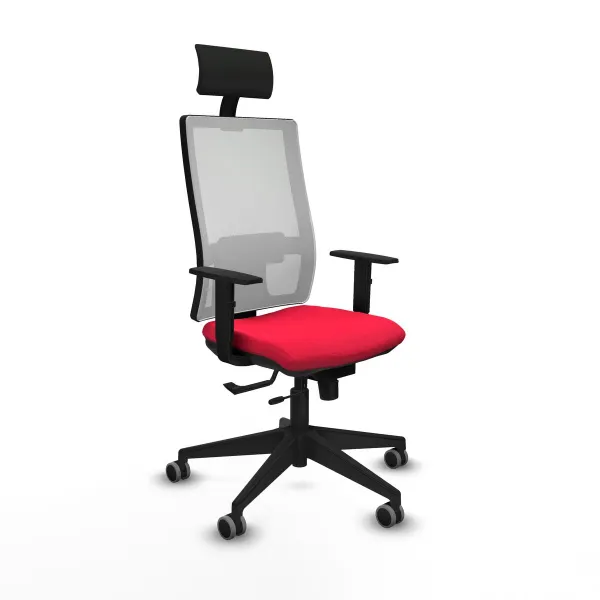 Office Chair with Headrest Piqueras y Crespo 1D066G1 Red