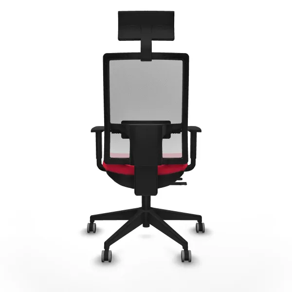 Office Chair with Headrest Piqueras y Crespo 1D066G1 Red