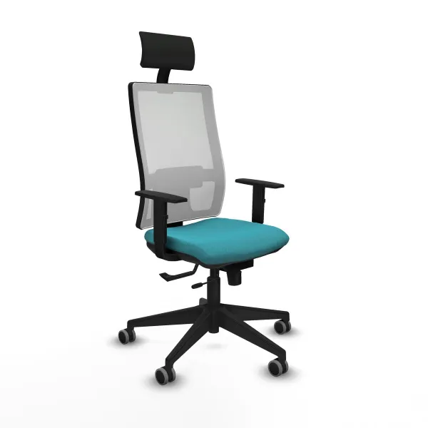 Office Chair with Headrest Piqueras y Crespo 1D066G1 Turquoise