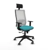 Office Chair with Headrest Piqueras y Crespo 1D066G1 Turquoise