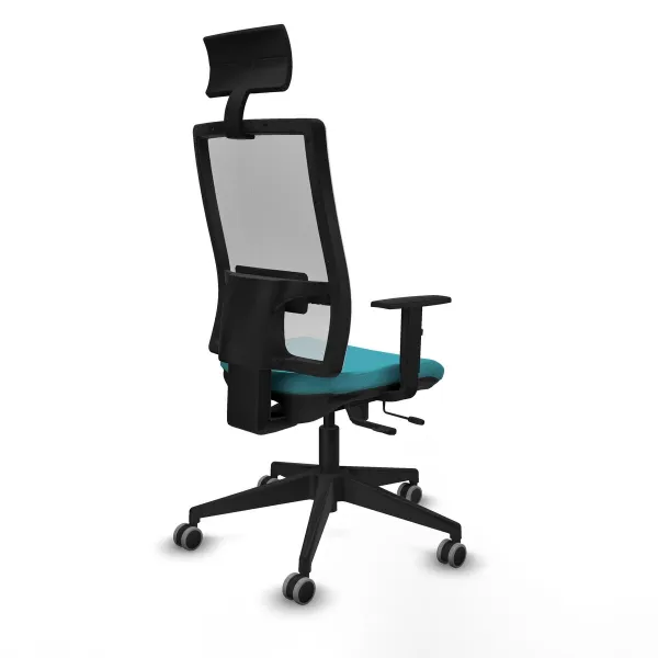 Office Chair with Headrest Piqueras y Crespo 1D066G1 Turquoise