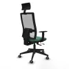 Office Chair with Headrest Piqueras y Crespo 1D066G1 Emerald Green