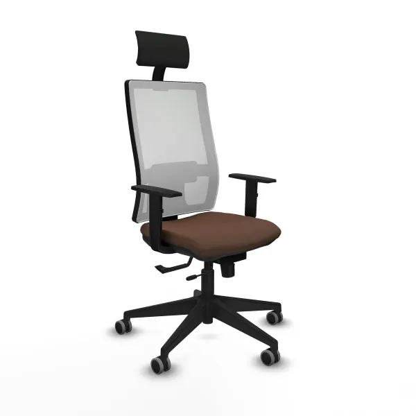 Office Chair with Headrest Piqueras y Crespo 1D066G1 Dark brown