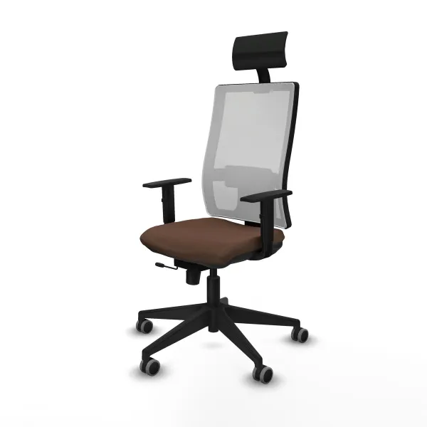 Office Chair with Headrest Piqueras y Crespo 1D066G1 Dark brown