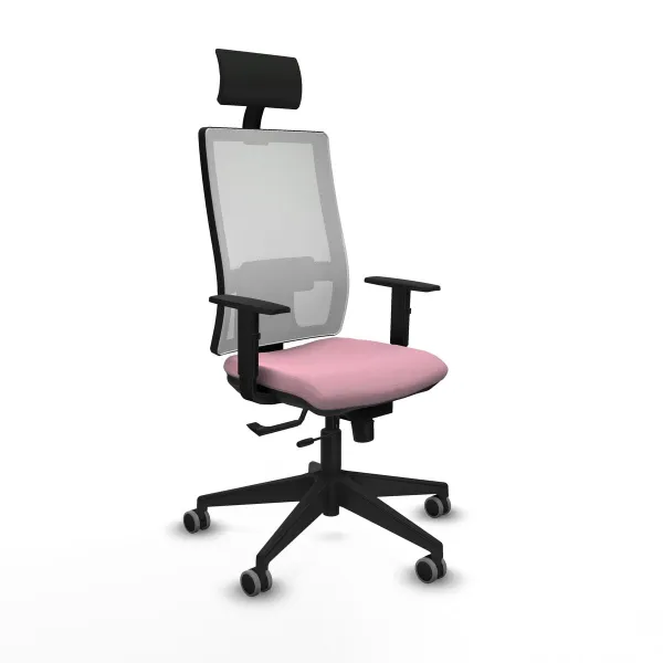 Office Chair with Headrest Piqueras y Crespo 1D066G1 Pink