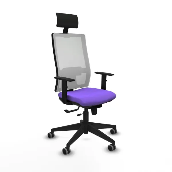 Office Chair with Headrest Piqueras y Crespo 1D066G1 Lilac