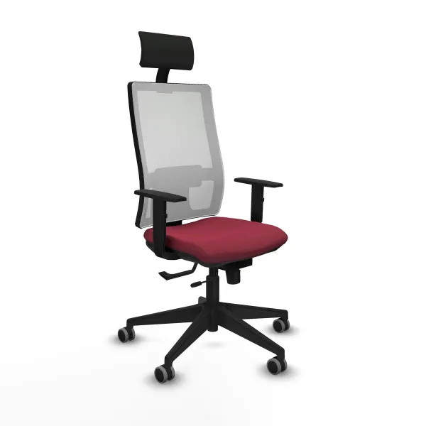 Office Chair with Headrest Piqueras y Crespo 1D066G1 Maroon