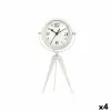 Table clock Tripod White Metal 14 x 30 x 11 cm (4 Units)