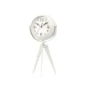 Table clock Tripod White Metal 14 x 30 x 11 cm (4 Units)