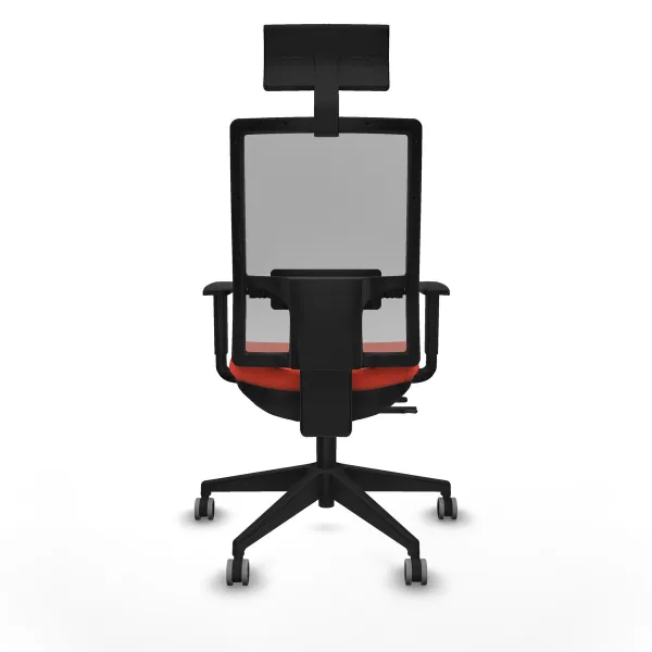 Office Chair with Headrest Piqueras y Crespo 1D066G1 Dark Orange