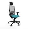 Office Chair with Headrest Piqueras y Crespo 1D066G1 Turquoise