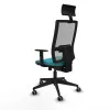 Office Chair with Headrest Piqueras y Crespo 1D066G1 Turquoise