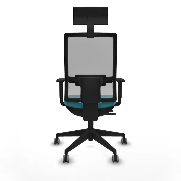 Office Chair with Headrest Piqueras y Crespo 1D066G1 Turquoise