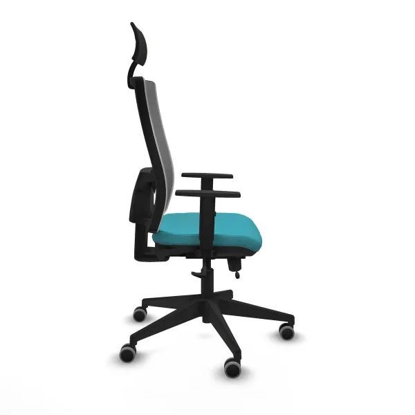 Office Chair with Headrest Piqueras y Crespo 1D066G1 Turquoise