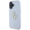 Guess Grained Big 4G Logo Small Classic Logo - Case for iPhone 16 (blue)