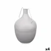 Vase Caraffe Grey Steel 24 x 40 x 24 cm (4 Units)