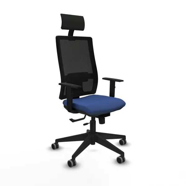 Office Chair with Headrest Piqueras y Crespo 1D066G1 Navy Blue