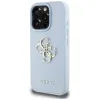 Guess Grained Big 4G Logo Small Classic Logo - Case for iPhone 16 Pro (blue)