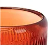 Candleholder Stripes Orange Crystal 9 x 9,5 x 9 cm (12 Units)