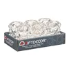 Candleholder Microbeads Transparent Crystal 8,4 x 12,5 x 8,4 cm (12 Units)