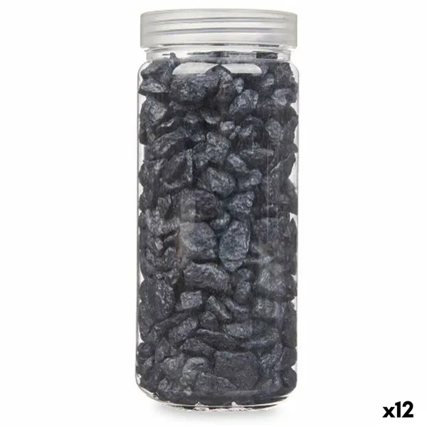 Decorative Stones Black 10 - 20 mm 700 g (12 Units)