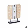 Table clock White Metal MDF Wood 22 x 28 x 7 cm (6 Units)