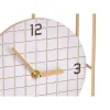 Table clock Squared Black Metal MDF Wood 18,5 x 25,5 x 6 cm (6 Units)