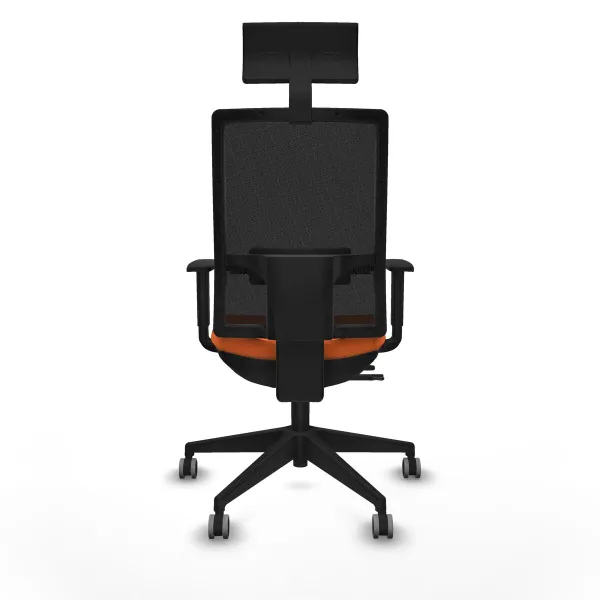 Office Chair with Headrest Piqueras y Crespo 1D066G1 Orange