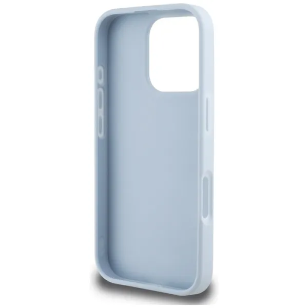 Guess Grained Big 4G Logo Small Classic Logo - Case for iPhone 16 Pro (blue)