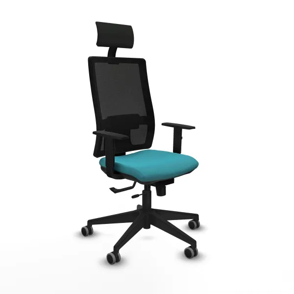 Office Chair with Headrest Piqueras y Crespo 1D066G1 Turquoise