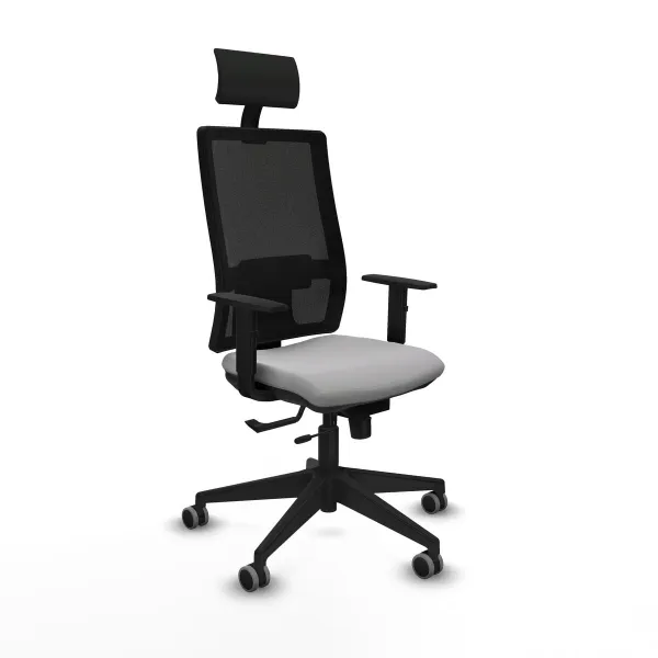 Office Chair with Headrest Piqueras y Crespo 1D066G1 Light grey