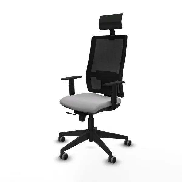 Office Chair with Headrest Piqueras y Crespo 1D066G1 Light grey