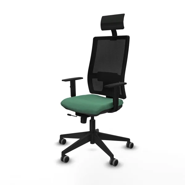 Office Chair with Headrest Piqueras y Crespo 1D066G1 Emerald Green