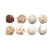 Set of Decorative Balls White Brown (12 Units)