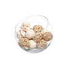 Set of Decorative Balls White Brown (12 Units)