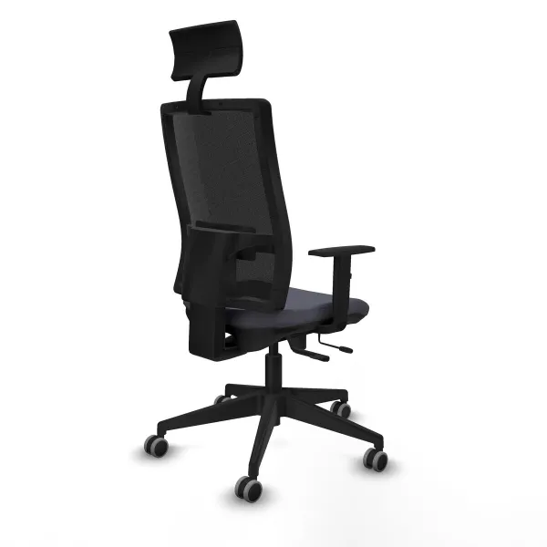 Office Chair with Headrest Piqueras y Crespo 1D066G1 Dark grey
