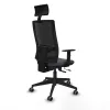 Office Chair with Headrest Piqueras y Crespo 1D066G1 Dark grey