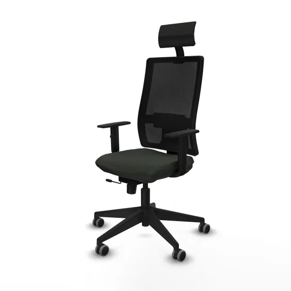 Office Chair with Headrest Piqueras y Crespo 1D066G1 Black