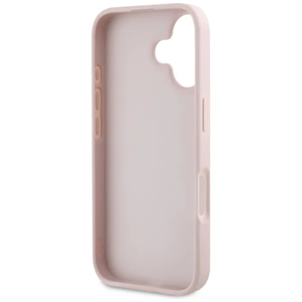Guess Grained Big 4G Logo Small Classic Logo - Case for iPhone 16 (pink)