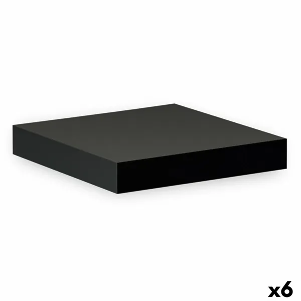 Shelve Confortime Black MDF Wood 23,5 x 23,5 x 3,8 cm (6 Units)