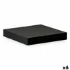 Shelve Confortime Black MDF Wood 23,5 x 23,5 x 3,8 cm (6 Units)