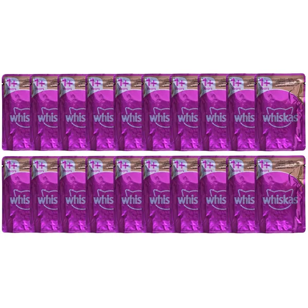 Cat food Whiskas Jelly Chicken Turkey Duck Birds 80 x 85 g