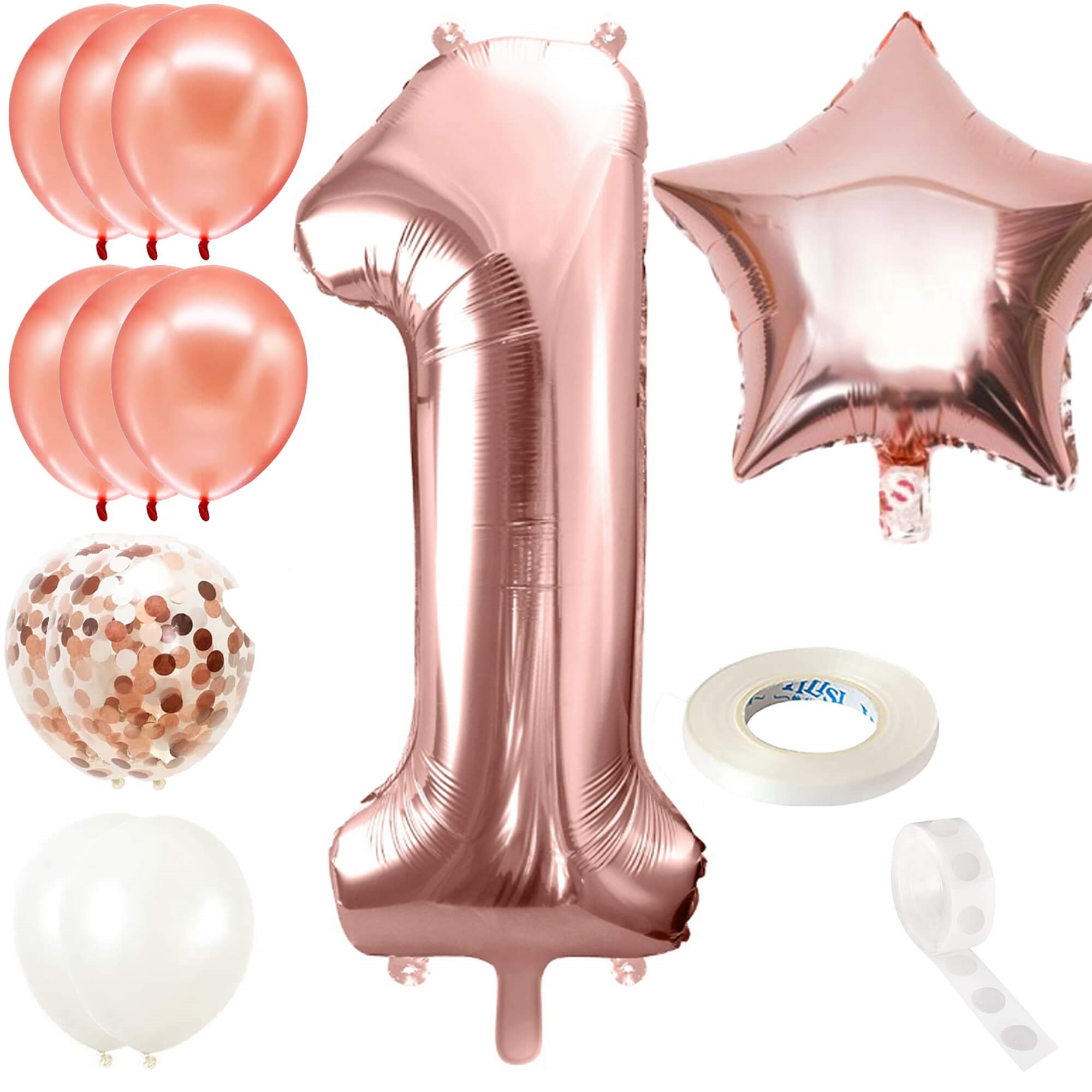PS0022 ROSE BIRTHDAY DECORATIONS SET