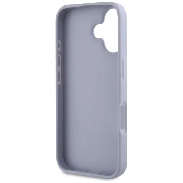 Guess Hot Stamp 4G Pattern Triangle Metal Logo - Case for iPhone 16 (purple)