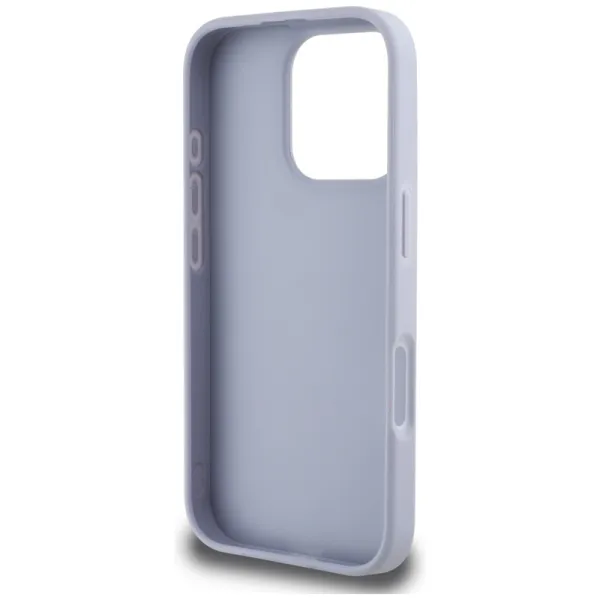 Guess Hot Stamp 4G Pattern Triangle Metal Logo - Case for iPhone 16 Pro (purple)