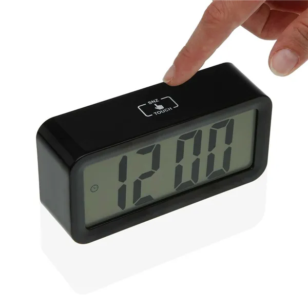 Alarm Clock Versa Black Metal 3,9 x 6,5 x 13,4 cm