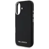 Karl Lagerfeld Saffiano Full Wrapped Elongated Metal Logo MagSafe - Case for iPhone 16 (black)