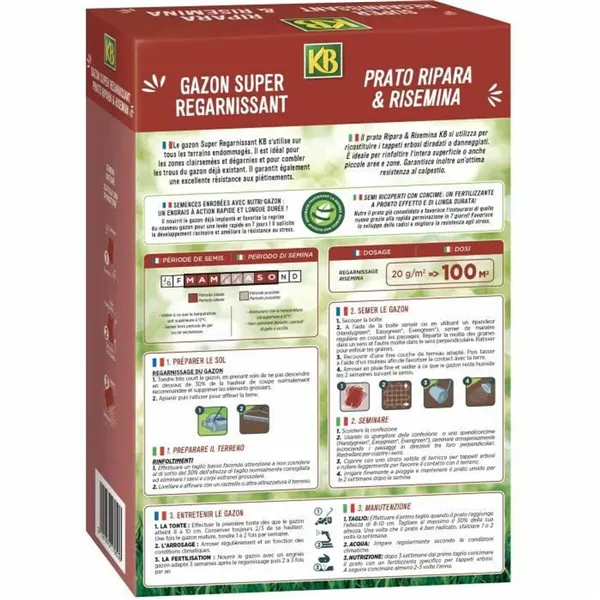 Seeds KB Kregfac100 Grass Fast 2 Kg 100 m²